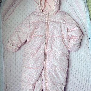 GAP Baby Pink Leapord Snow Suit